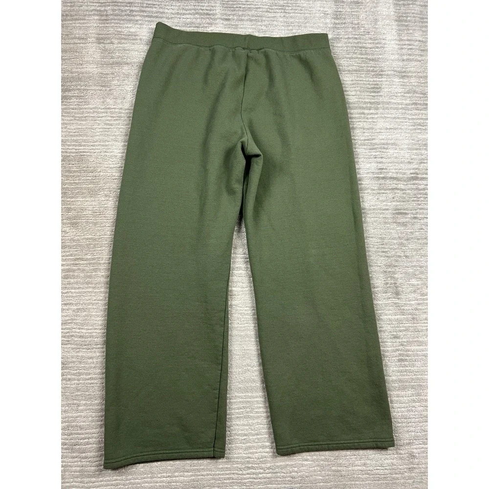 Hanes Sweatpants Adult‎ XL Green Pull On Elastic Waist Cotton Blend Athleisure